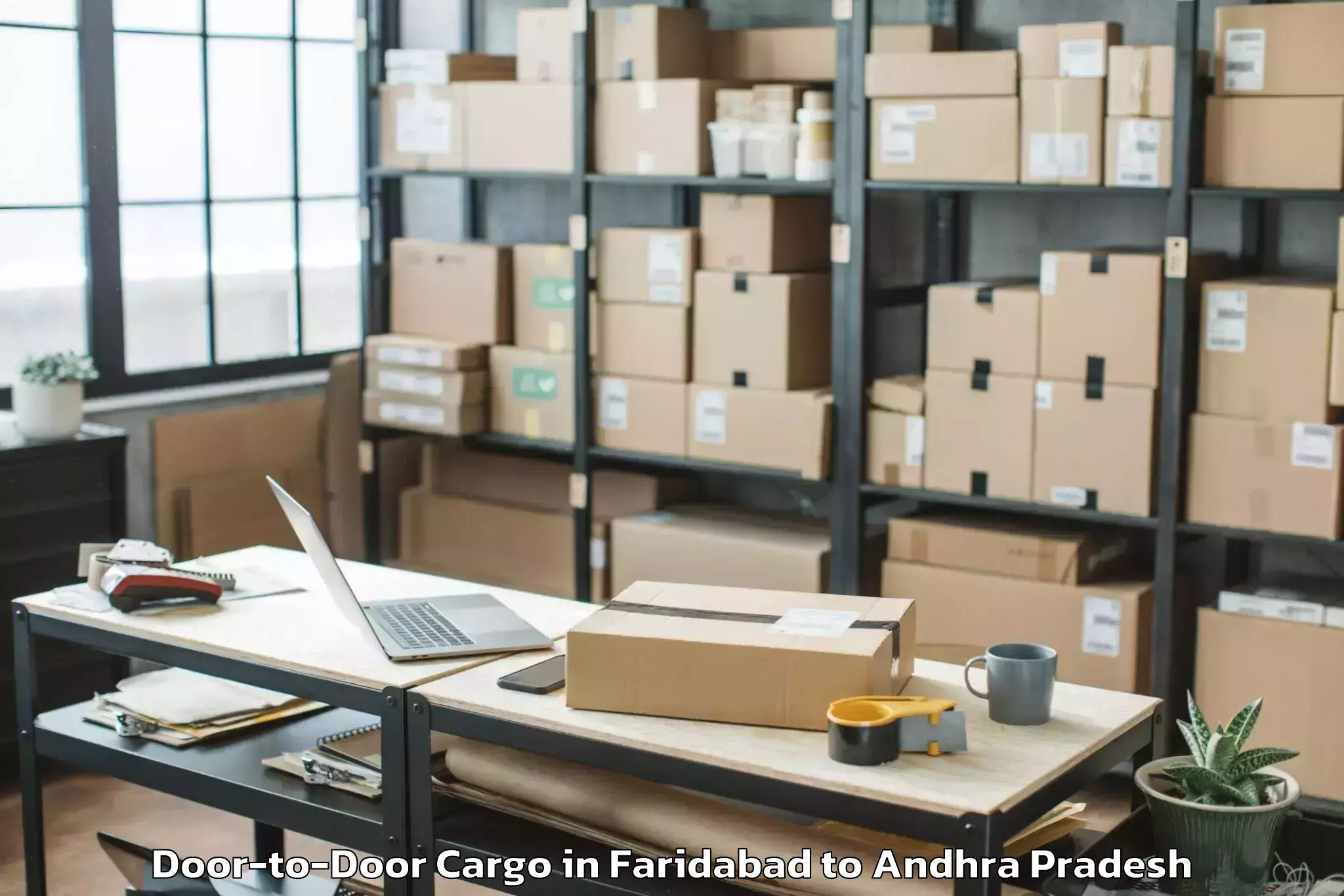 Leading Faridabad to Gampalagudem Door To Door Cargo Provider